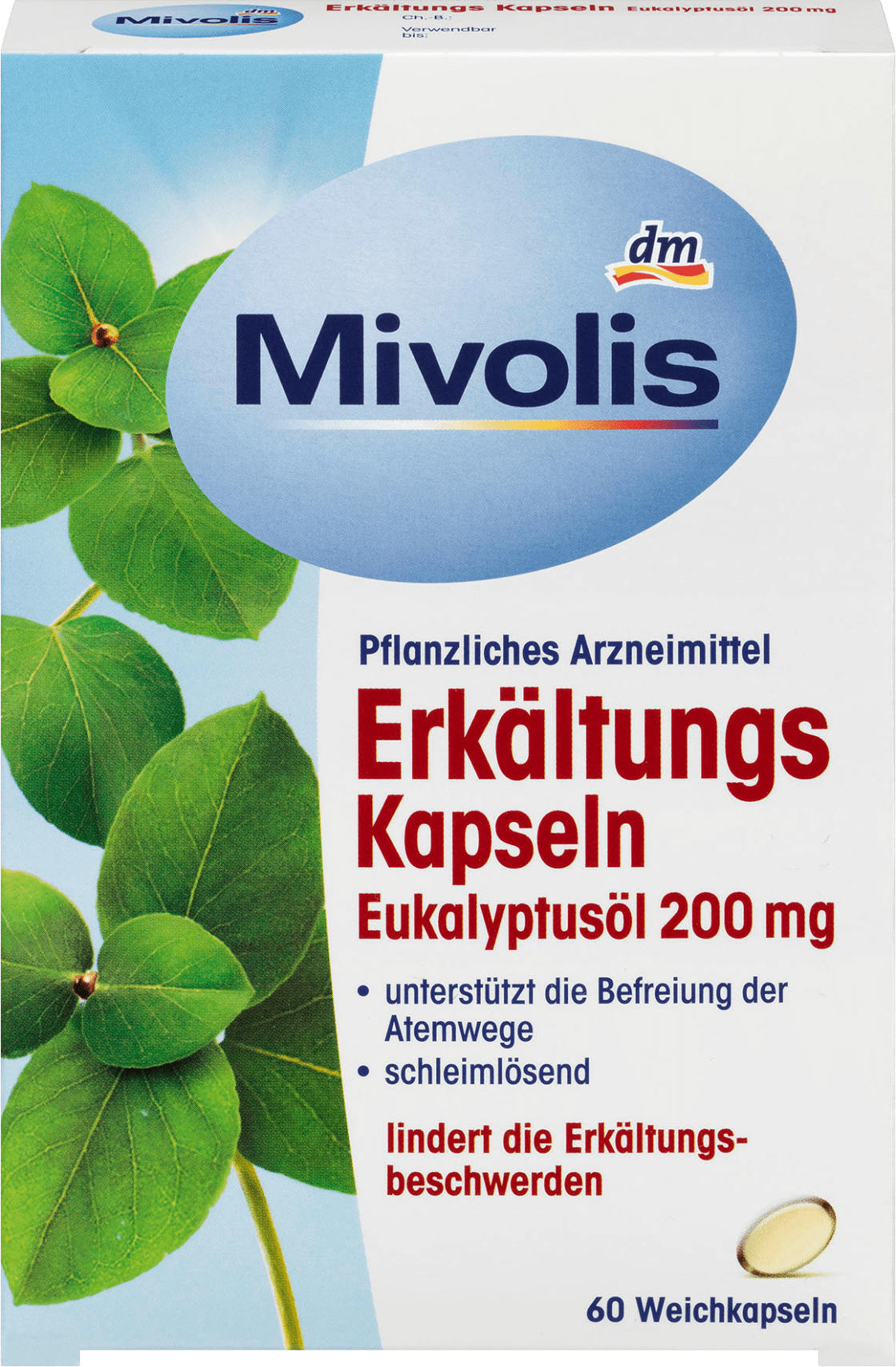 Mivolis Erkältungskapseln Eukalyptusöl nur 2,75 € - dm-drogerie markt