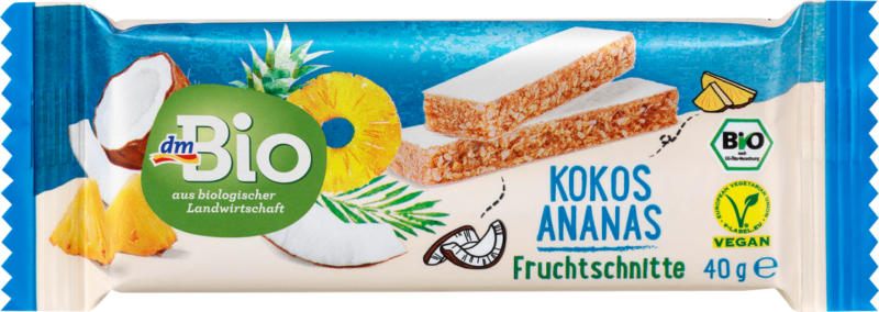 dmBio Fruchtschnitte Kokos & Ananas