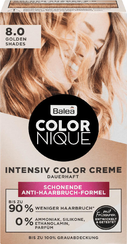 Balea COLORNIQUE Haarfarbe Golden Shades 8.0