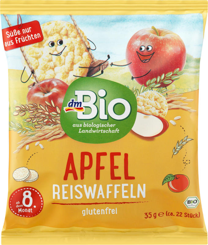 dmBio Reiswaffeln Apfel, ab dem 8.Monat