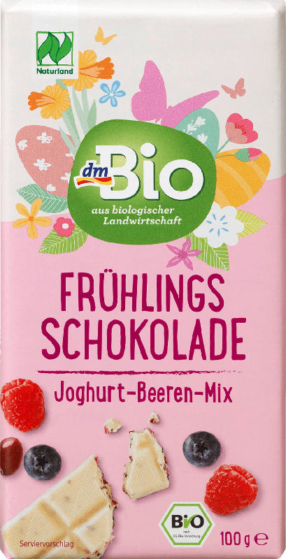 dmBio Frühlingsschokolade Joghurt-Beeren-Mix