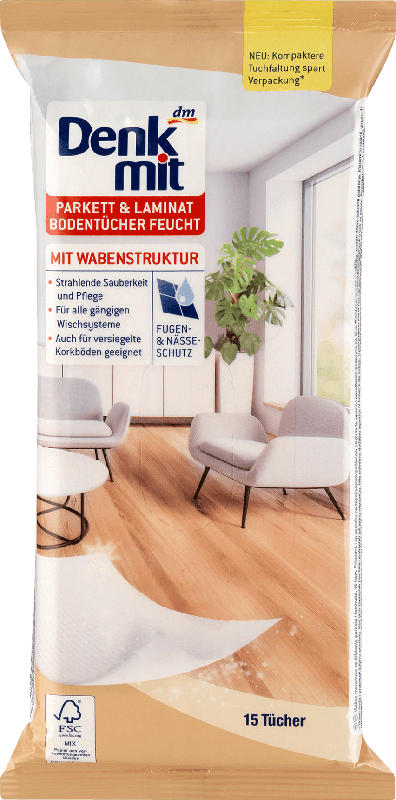 Denkmit Bodentücher Parkett und Laminat feucht