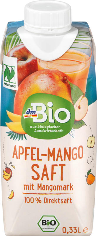 dmBio Saft, Apfel-Mango Saft, Naturland