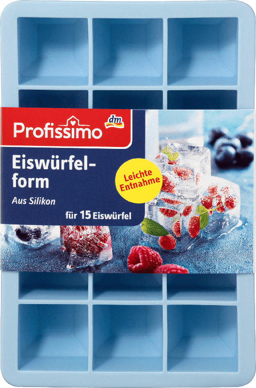 Profissimo Eiswürfelform aus Silikon für 15 Eiswürfel