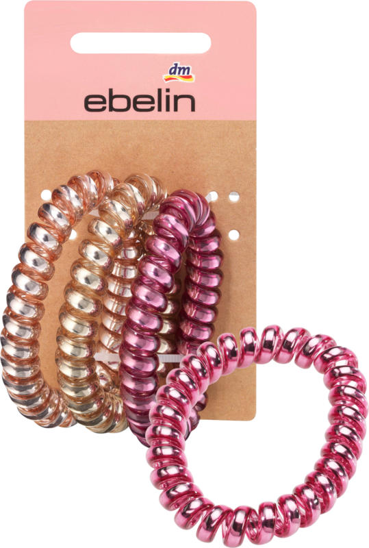 ebelin Haargummis Spirale groß Farb-Mix