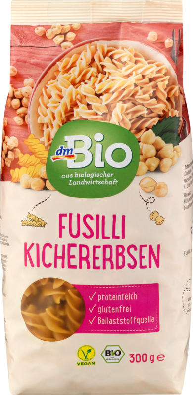 dmBio Nudeln, Fusilli aus Kichererbsen