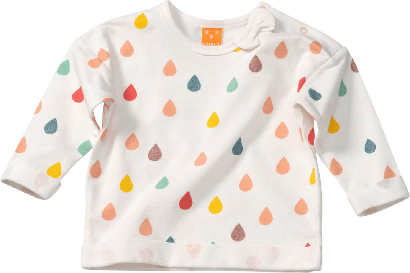 PUSBLU Baby Shirt, Gr. 80, in Baumwolle und Elasthan, weiß, bunt