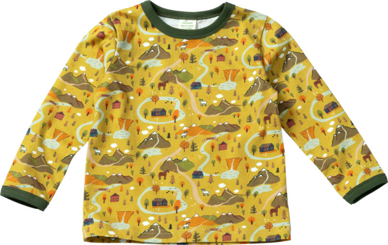 ALANA Kinder Pullover, Gr. 92, in Bio-Baumwolle, gelb, bunt
