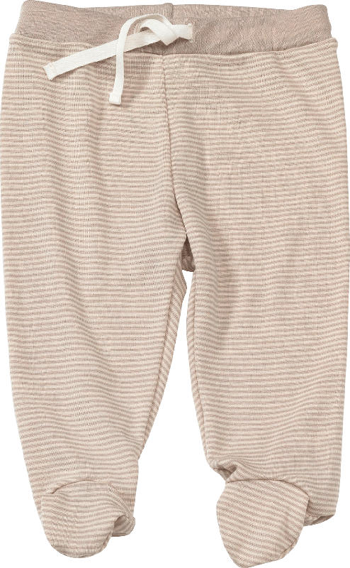 ALANA Baby Hose, Gr. 68, in Bio-Schurwolle und Seide, beige, weiß, für Mädchen und Jungen
