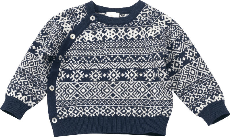 ALANA Baby Jacke, Gr. 74, in Bio-Baumwolle, blau, weiß