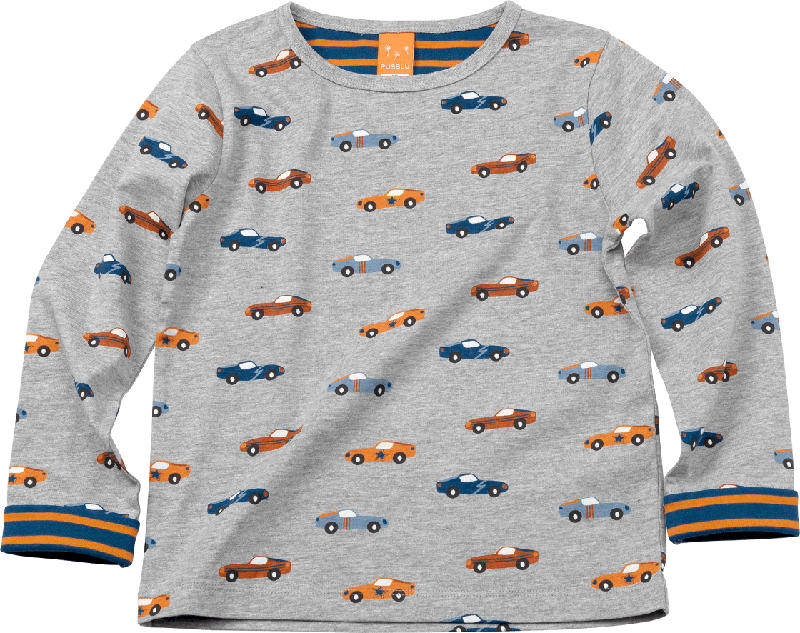 PUSBLU Kinder Pullover, Gr. 104, in Baumwolle und Viskose, grau