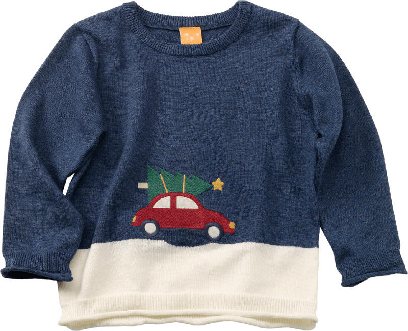 PUSBLU Kinder Pullover, Gr. 104, in Baumwolle, blau