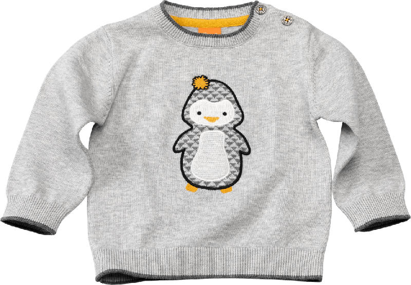 PUSBLU Baby Pullover, Gr. 74, in Baumwolle, grau
