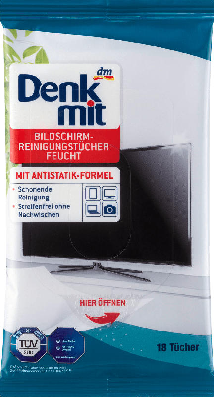 Denkmit Bildschirm-Reinigungstücher feucht