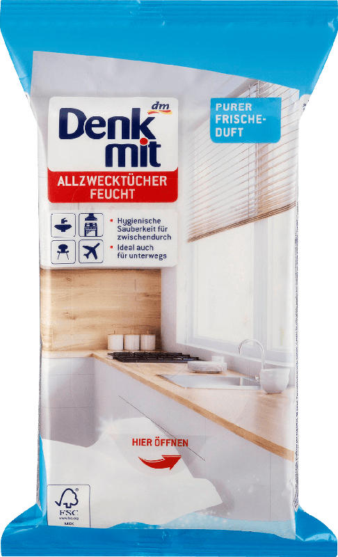 Denkmit Feuchte Allzwecktücher Pure Frische