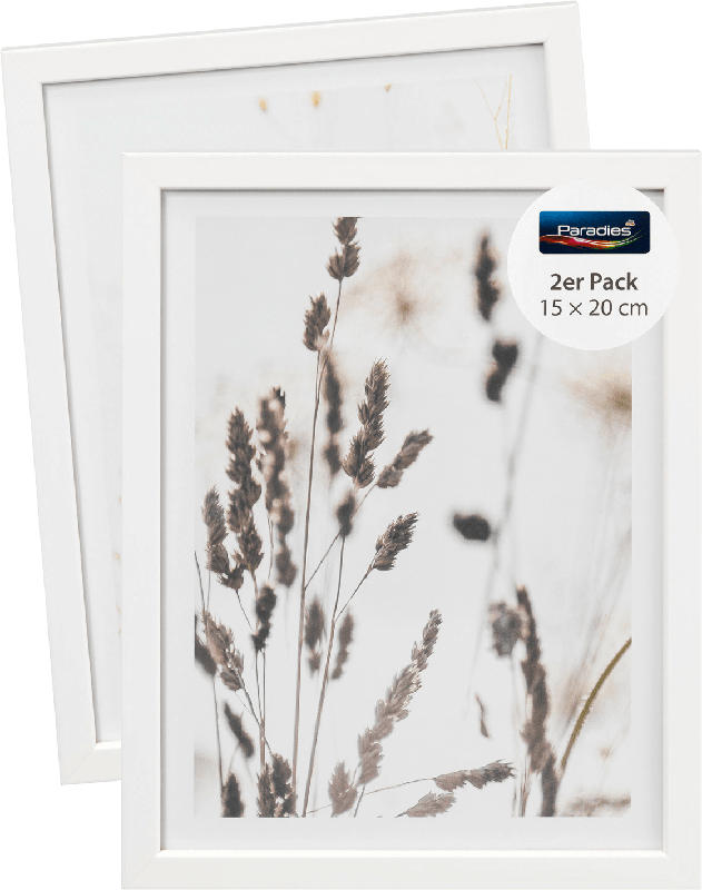 Paradies FSC Bilderrahmen 2er Pack Kiefer 15x20cm weiß