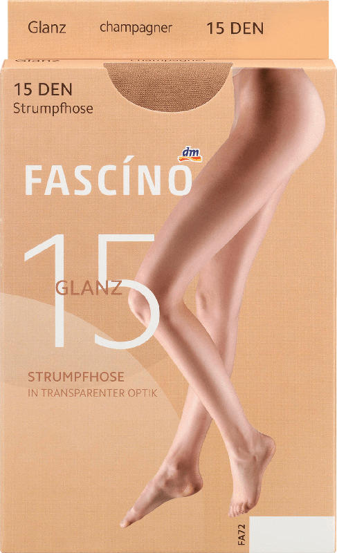 FASCÍNO Strumpfhose glänzend 15 den, champagner, Gr. 42/44