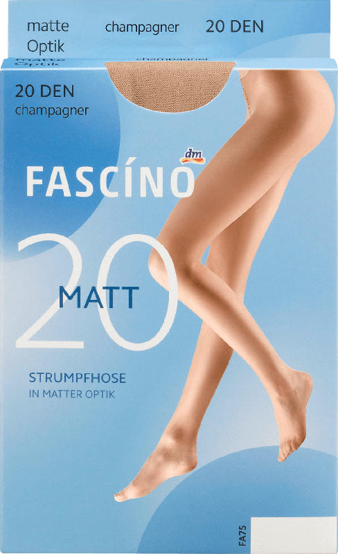 FASCÍNO Strumpfhose matt 20 den, champagner, Gr. 50/52