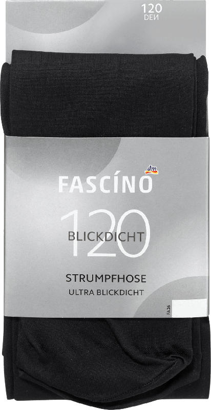 FASCÍNO Strumpfhose blickdicht 120 den, schwarz, Gr. 38/40