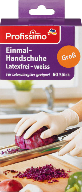 Profissimo Einmal-Handschuhe Latexfrei weiss Gross