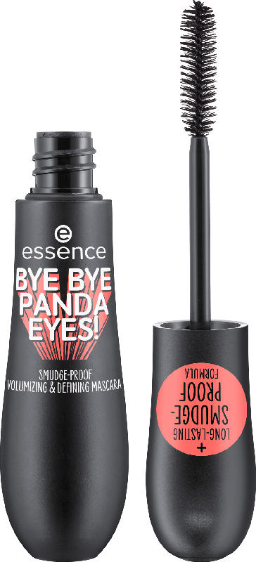 essence cosmetics Wimperntusche bye bye panda eyes! smudge-proof volumizing and defining mascara Black 01
