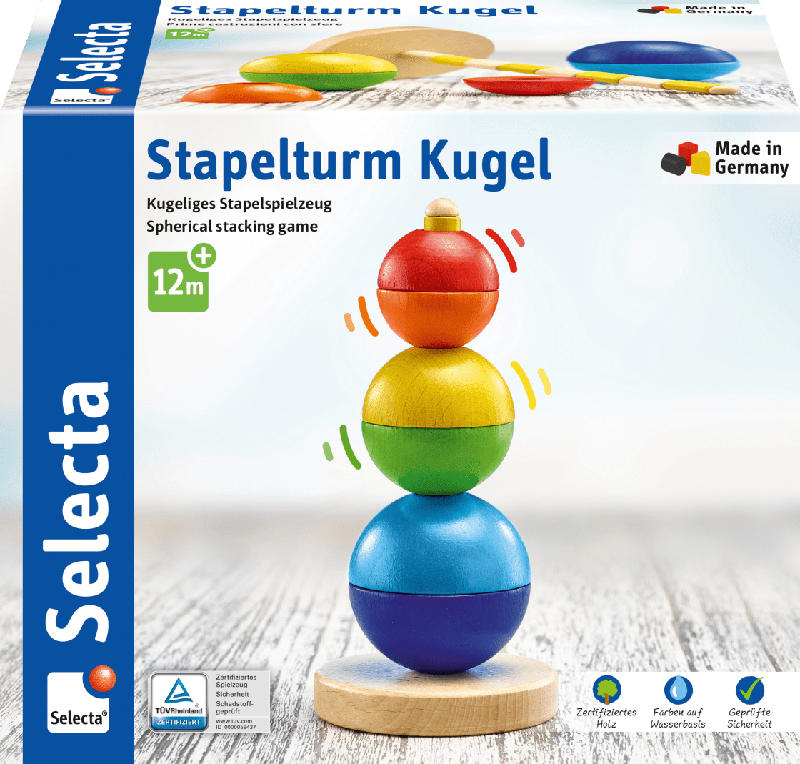 Selecta Motorikspielzeug Stapelturm Kugel