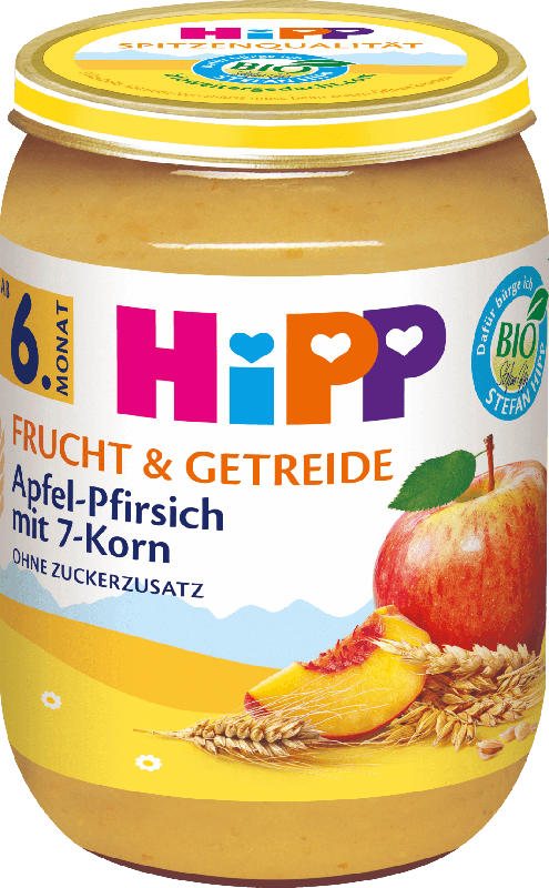 Hipp Frucht & Getreide Apfel-Pfirsich mit 7-Korn ab 6. Monat