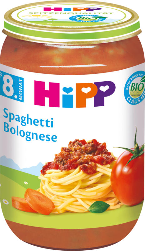 Hipp Menü Spaghetti Bolognese ab 8. Monat