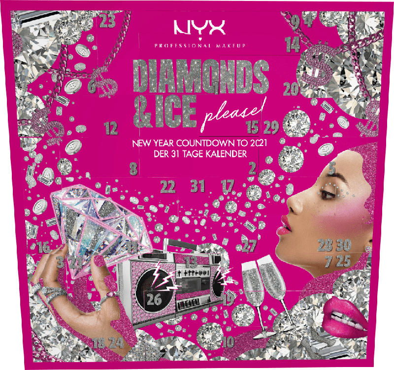 NYX PROFESSIONAL MAKEUP Adventskalender 2020 Diamonds & Ice 31 Türen
