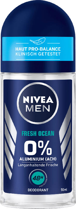 NIVEA MEN Deo Roll On Deodorant Fresh Ocean