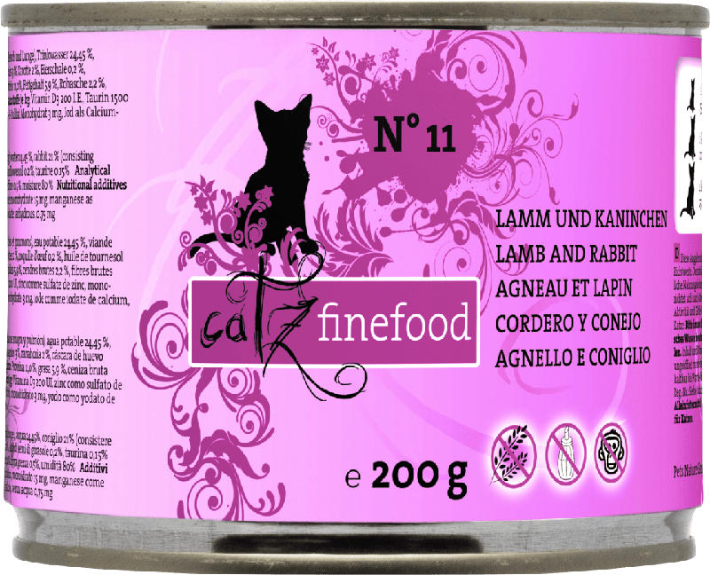 catz finefood Nassfutter für Katzen, Adult, classic No.11 Lamm und Kaninchen