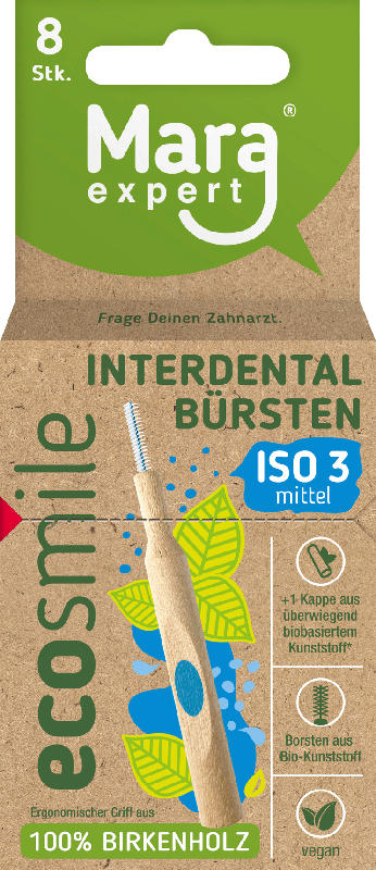 Mara Interdentalbürsten Holz expert ecosmile ISO 3 mittel