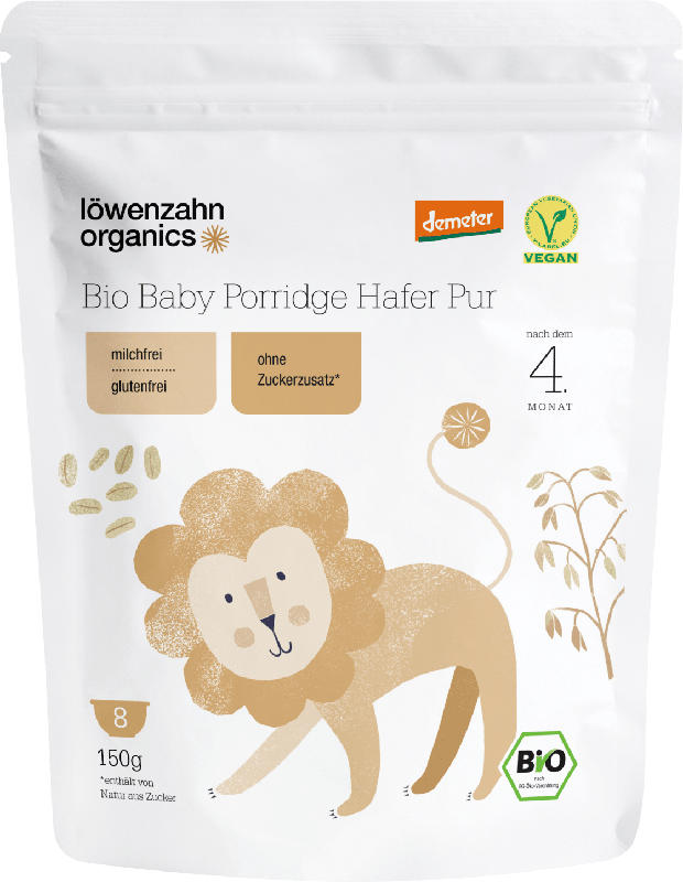 Löwenzahn Organics Getreidebrei Bio Hafer nach 4.Monat