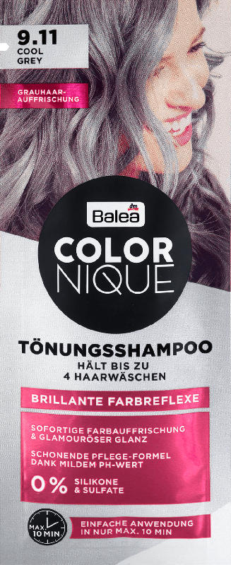 Balea COLORNIQUE Tönungsshampoo 9.11 Cool Grey