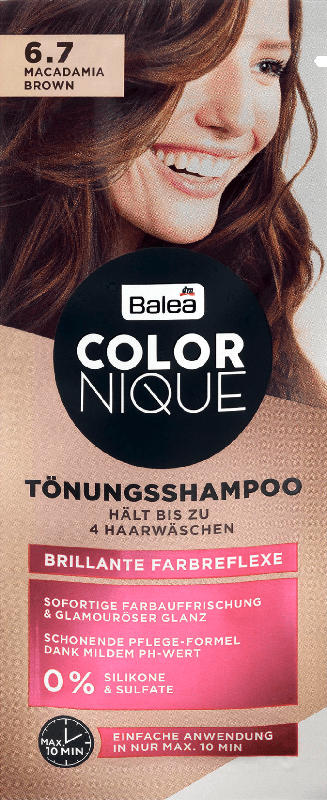 Balea COLORNIQUE Tönungsshampoo 6.7 Macadamia Brown