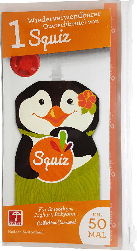 Squiz Quetschbeutel wiederverwendbar Pinguin