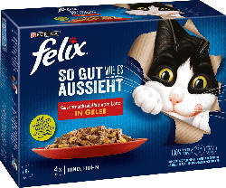 Felix Nassfutter für Katzen, Adult, Multipack, Geschmacksvielfalt vom Land