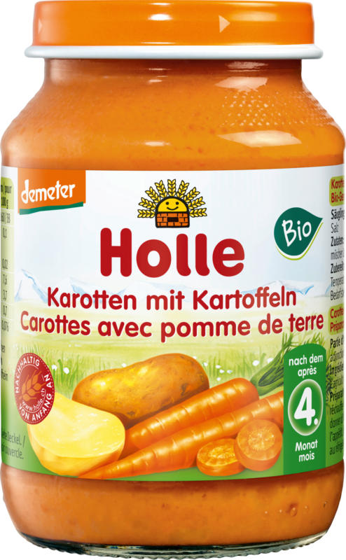 Holle baby food Gemüse Karotten mit Kartoffeln nach dem 4. Monat