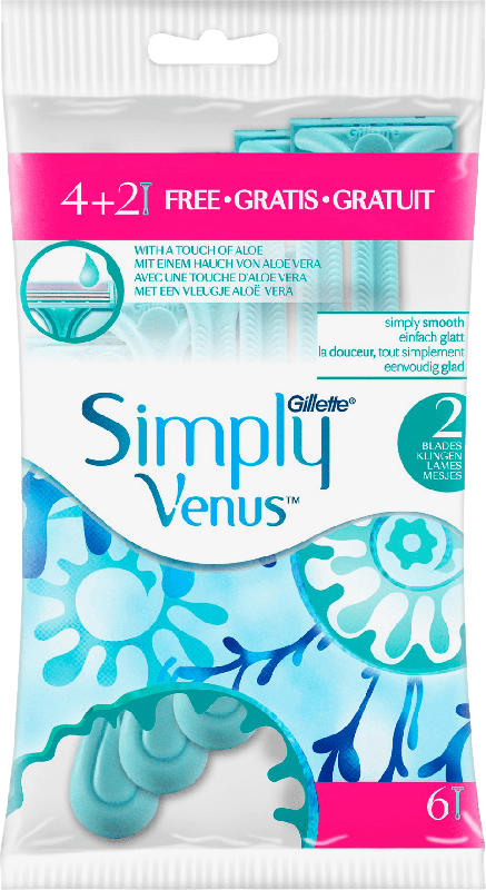Gillette Venus Einwegrasierer Simply Venus, 4+2 St