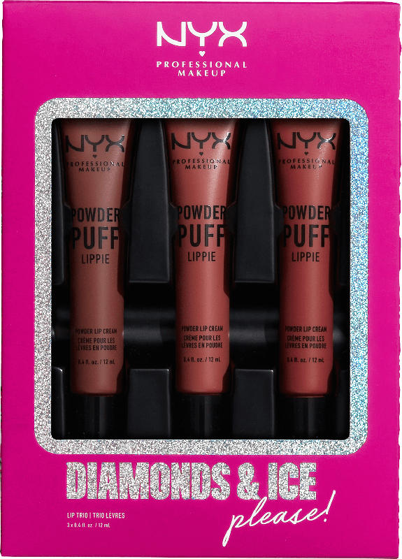 NYX PROFESSIONAL MAKEUP Geschenkset Diamonds and Ice, please Powder Puff Lippie Trio Set 1