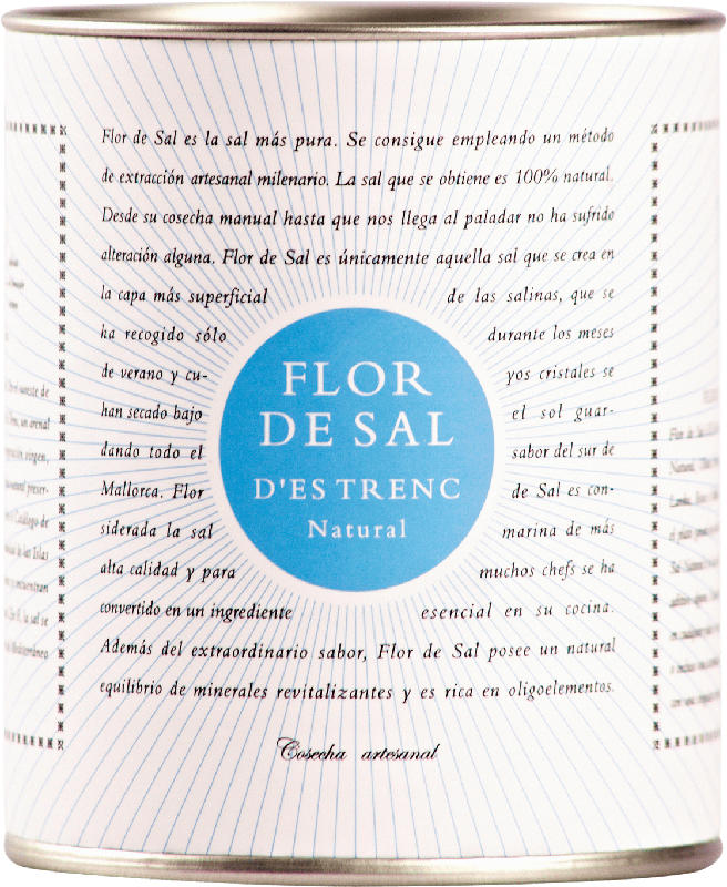 Flor de Sal d'Es Trenc Flor de Sal, Meersalz natural in der Dose