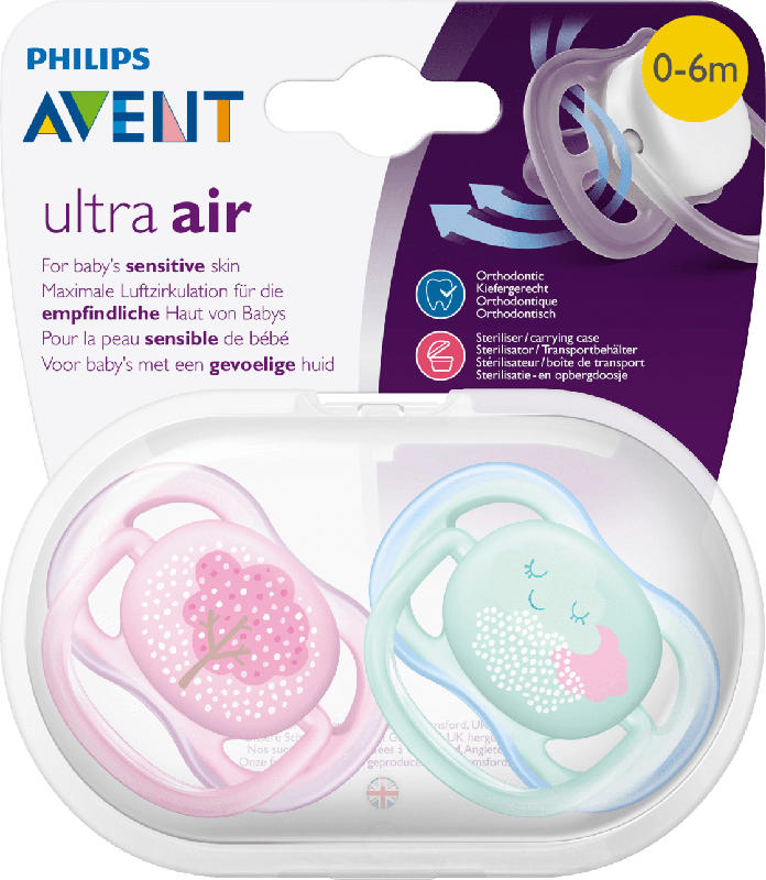 Philips AVENT Schnuller ultra air Silikon, 0-6 Monate