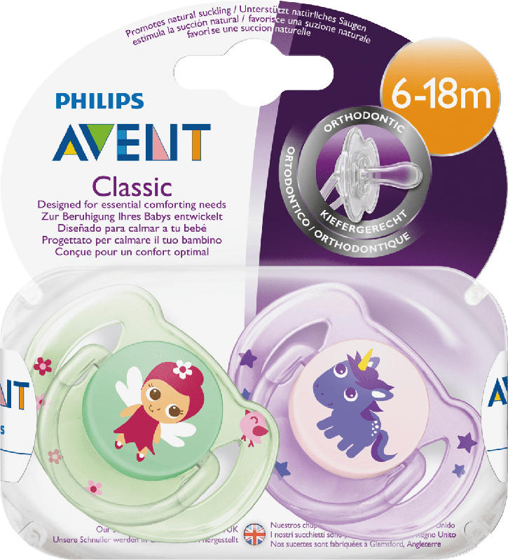 Philips AVENT Schnuller Classic Silikon, 6-18 Monate