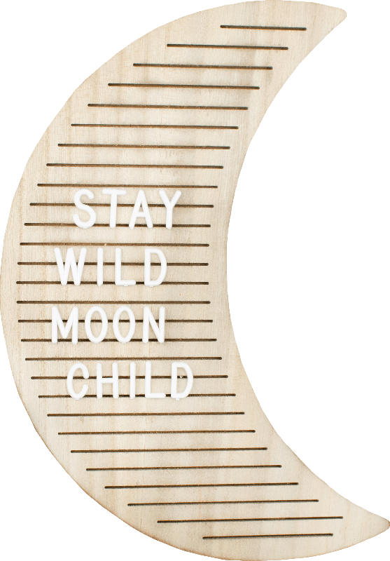 Dekorieren & Einrichten Letterboard Mond natur