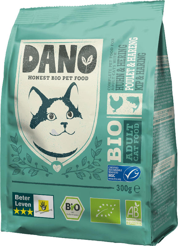 DANO Trockenfutter für Katzen, Bio, mit Huhn & MSC-Fisch 3