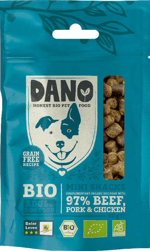 DANO Snacks für Hunde, Bio, Adult, Mini-Snacks