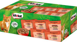 kitekat Nassfutter für Katzen, Bunte Vielfalt in Sauce, Multipack, 48x100g