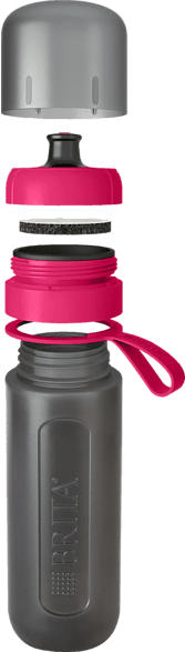 BRITA fill&go Active Trinkflasche, Pink/Grau