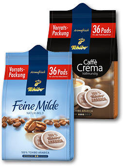 Tchibo Kaffeepads diverse Sorten 36er