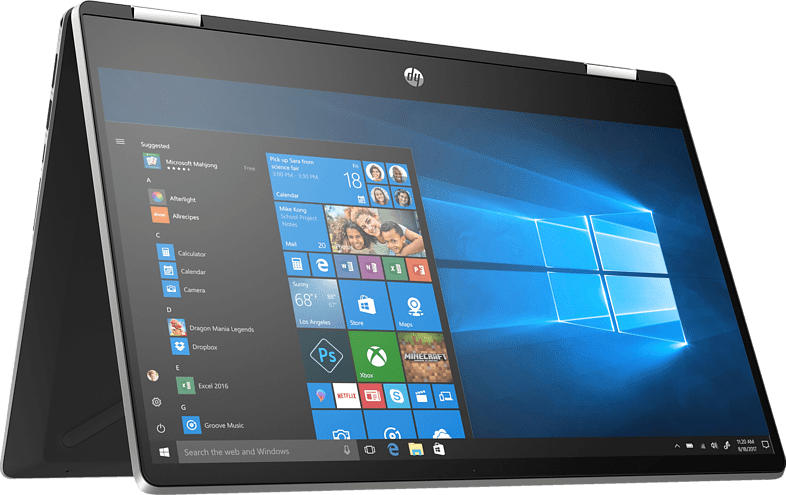 HP Pavilion x360 14-dh1301ng, Convertible mit 14 Zoll Display, Core™ i3 Prozessor, 8 GB RAM, 512 GB SSD, Intel® UHD Graphics, Silber
